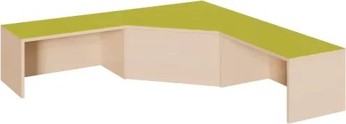 Schenkelpodest mit Linoleum-Deckplatte