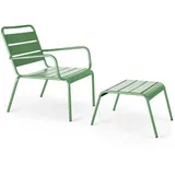 Oviala Relaxsessel, Grün, Metall, 1-Sitzer, Quadratisch,quadratisch, 64x72x60 cm, Gartenmöbel, Gartenstühle, Gartenstühle