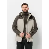 3-in-1-Funktionsjacke JACK WOLFSKIN "TAUBENBERG 3IN1 JKT M", Herren, Gr. M (50), beige (seal), Obermaterial: TEXAPORE CORE SOFT TASLAN 2L 100% Polyester; Innenmaterial: POLARTEC 200 SERIES 87% Polyester, 13% Polyester, Jacken