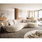 DeLife Sofa Edina Cord Beige 330x170 cm