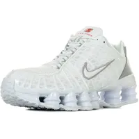 NIKE Herren Shox TL Sneaker, Mehrfarbig (White/White/Metallic Silver/Max Orange 000), 40.5 EU - 40.5 EU