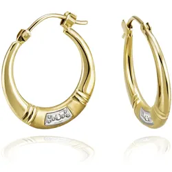 Paar Creolen GOLDMAID, bunt (bicolor), Ohrringe, Damen, Gelbgold 333-Gelbgold 375-Gelbgold 585-Gelbgold 750, Gelbgold 333, Gelbgold 375, Gelbgold 585, Gelbgold 750