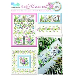 Stickvorlage "Bunte Blumenwelt