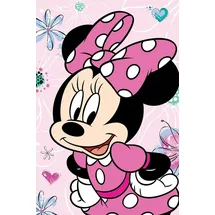 Jerry Fabrics Minnie Mouse Flauschdecke Schmusedecke Kuscheldecke 100 x 150 cm