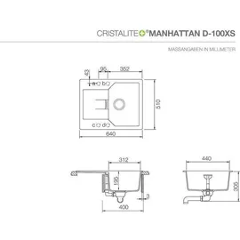 Schock Manhattan D-100XS Auflage onyx + Excenterbetätigung