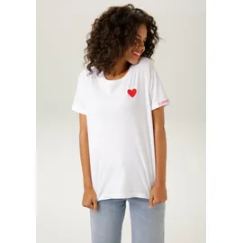 Aniston CASUAL T-Shirt Rot/Weiß 40/42