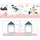 Vipack Hochbett Pino 90 x 200 cm inkl. Rollrost, Vorhang und Rutsche Kiefer massiv grau lackiert princess sophie