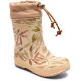 Bisgaard Unisex Kinder Thermo Rain Boot, Beige Leaves, 29 EU