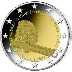 Slowenien 2024: 2 Euro Gedenkmünze "250 J. National- und Unibibliothek"