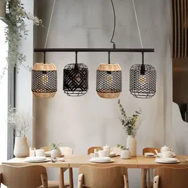 Nowa Rattan 4-flg. 74 cm schwarz Holzgeflecht