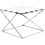 Beliani Couchtisch Glas Silber Beverly