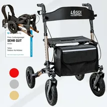lösch reha TABAS Mobility Rollator faltbar mit Sitz silber
