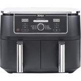 Ninja Foodi MAX Dual Zone Digitale Heißluftfritteuse, 9,5L Airfryer, 2 Fächer, Antihaftbeschichtung, spülmaschinenfeste Körbe, 6-in-1, 8 Portionen, Schwarz AF400EU