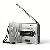 Ouitble Tragbares Radio AM/FM 2 Band Mini Radiospieler Batteriebetrieben mit Kopfhöreranschluss, Taschenradio mit Integriertem Lautsprecher für Reisen Wandern Camping Radfahren