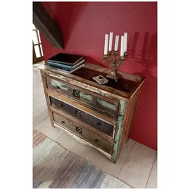 MASSIVMOEBEL24.DE Kommode 100 x 88 x 42 cm Mehrfarbig
