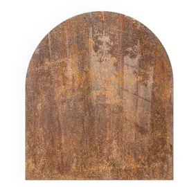 Tulup Glasplatte für Kamin Sicherheitsglas 80 x 70 x 0,4 cm Braun
