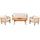 JV Möbel Lounge Möbel Gartenmöbel Set Sitzgruppe Sofa Couchtisch Sessel Beige