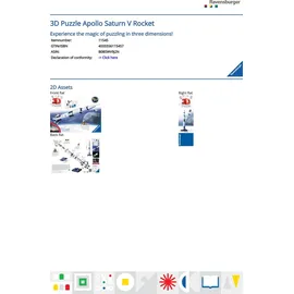 Ravensburger 3D Puzzle Apollo Saturn V Rakete
