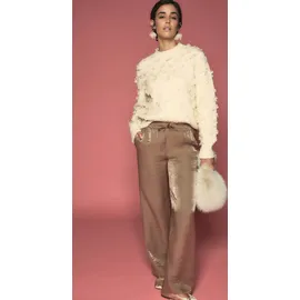 Zero Stoffhose Bundfaltenhose roségold 40
