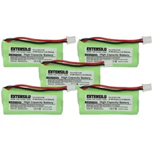 EXTENSILO 5x Akku Ersatz für 55AAAHR2BMX, C30852D1640X1, 220436C1, 41AAAH2BMX, 220382c1 für schnurlos Festnetz Telefon (850 mAh, 2,4 V, Nimh)
