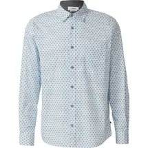 s.Oliver Hemd mit Allover-Print und Brusttasche Blau XXL