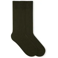 Von Jungfeld Merino Wollsocken 1 Paar Dunkelgrün 36-40