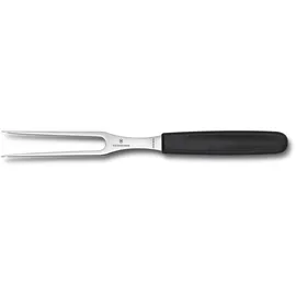 Victorinox Swiss Classic, Profi Tranchiergabel, Extra Scharfe Klinge, 15 cm, Robuster Kunststoffgriff, Rostfreier Stahl, schwarz