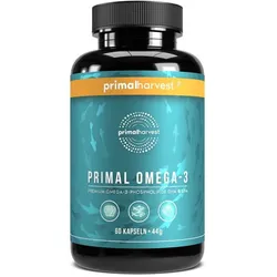 Omega-3 Premium Fischöl (Kaviar) Kapseln von Primal Harvest® 60 St
