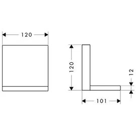 Hansgrohe AXOR Starck ShowerCollection Ablage Unterputz 12 x 12, 40872330