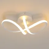 Goeco - Moderne Led-deckenleuchten, Gebogene Deckenleuchte 20w 2500lm, Warmweiße Deckenleuchte 3000k Für Wohnzimmer, Schlafzimmer, Küche, Esszimmer Und Esszimmer