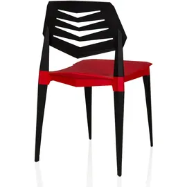 hjh living Flecharo Gartenstuhl 4-Fuß-Gestell 0 x 0 x 0 cm rot/schwarz