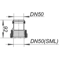 Dallmer HT/SML-Rohrverbinder, DN 50 SML 880024