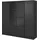 masseno Drehtürenschrank CATERINA 206 x 200 x 51 cm Schwarz