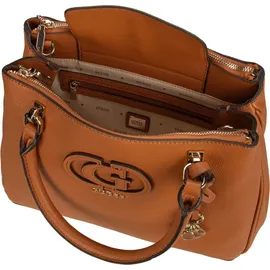 GUESS Calebra Status Satchel Handtasche, Umhängetasche, Cognac - Einheitsgröße