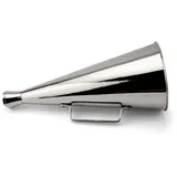 Nklaus Megaphone maritim Messing massiv silber 36cm lang Sprachrohr antik Stil Nebelhorn 11802