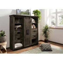 Massivmoebel24 Highboard 142 x 147 x 45 cm Grau