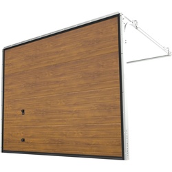 Garagentor Holzoptik, Dekorfolie Eiche Gold 48, 2000 x 1900 mm, ohne Antrieb, individuell konfigurieren