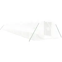 VidaXL Gewächshaus mit Stahlrahmen Weiß 60 m2 20x3x2 m