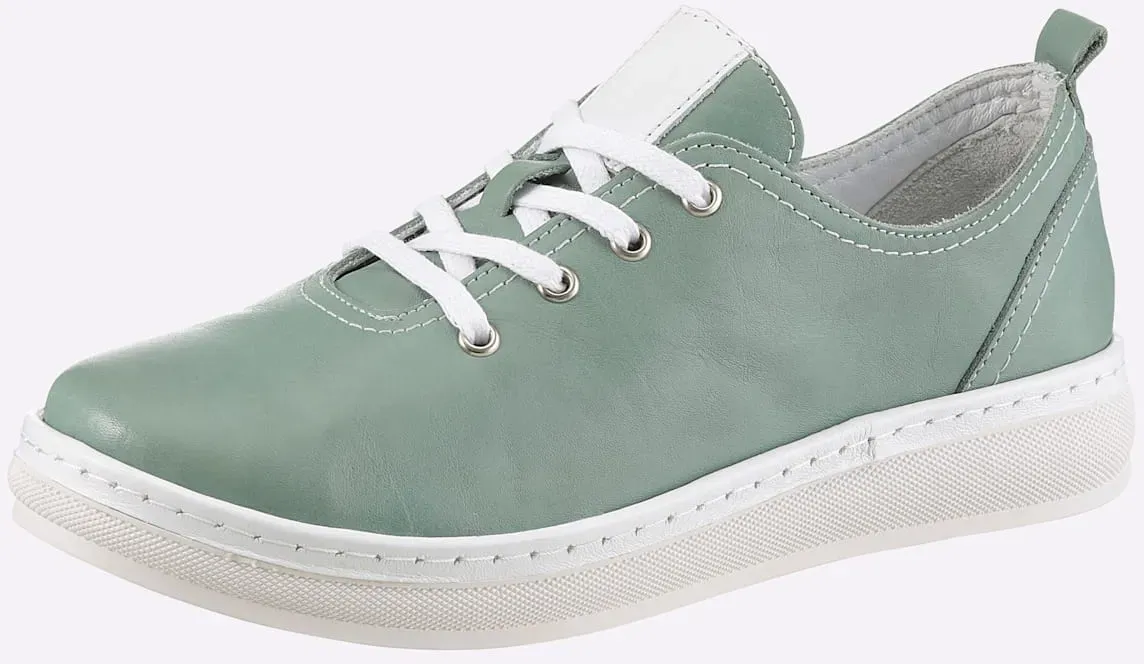 Sneaker ANDREA CONTI, Damen, Gr. 37, eucalyptus, Glattleder, Schuhe Sneaker