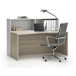 Büroset Single SEGMENT, 2 Einlegeböden, Natur / Weißei