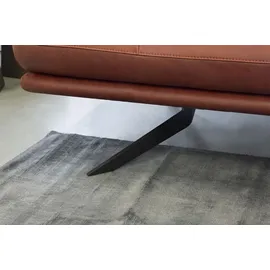 KAWOLA Sofa FENICE Ecksofa Leder Recamiere rechts burgunderrot