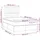 vidaXL Boxspringbett mit Matratze & LED Taupe 120x200 cm Stoff