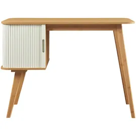 [en.casa] Schreibtisch Tysvær Bambus / Cremeweiß