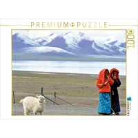 Calvendo Mädchen in Tibet 1000 Teile Puzzle quer |