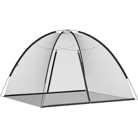 vidaXL Moskito-Netzzelt Mongolisch 220 Schwarz 200x180x135 cm