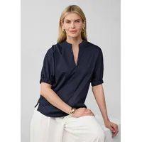 s.Oliver Popeline-Bluse mit überschnittener Schulter und Tunika-Ausschnitt - 36