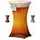 EXKLUSIV HEIMTEXTIL Stehtischhusse Motiv Bierglas Gelb Ø 60-65 x 110-120 cm