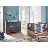 Arthur Berndt Babyzimmer Cloe 2-tlg. lava matt/eiche sägerau