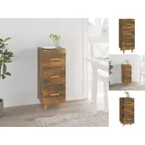 vidaXL Sideboard Räuchereiche 34,5x34x90 cm Holzwerkstoff