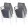 Proregal Besucherstuhl Stoff grau 12er Set